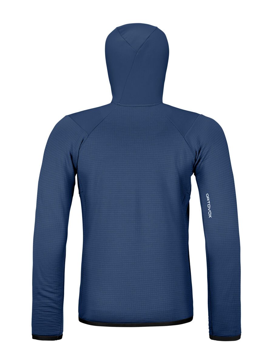 Ortovox Merino Fleece Grid Hoody M, blue nunatak - Bild 2
