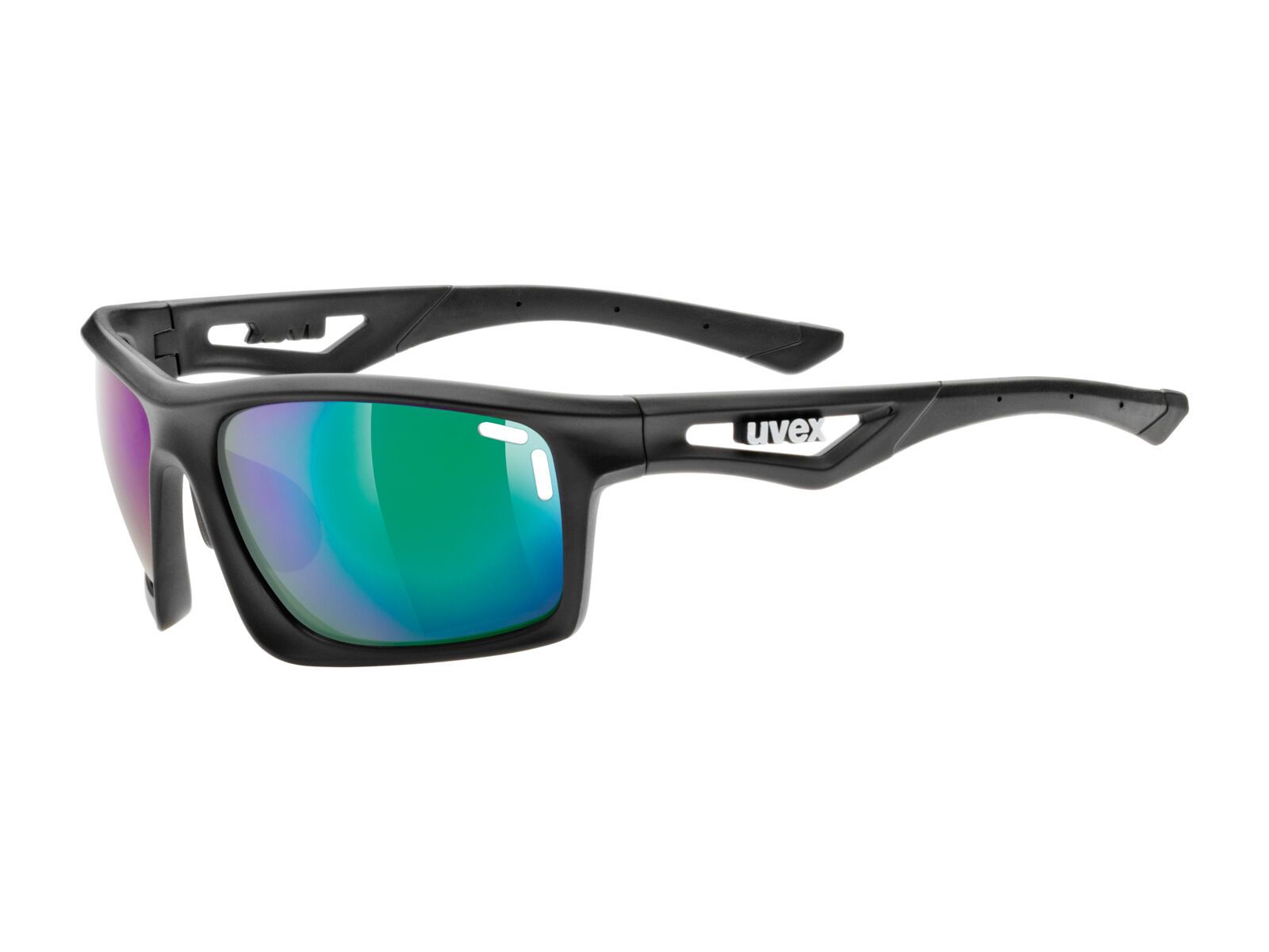 uvex sportstyle 700, black mat/Lens: mirror green - Bild 1