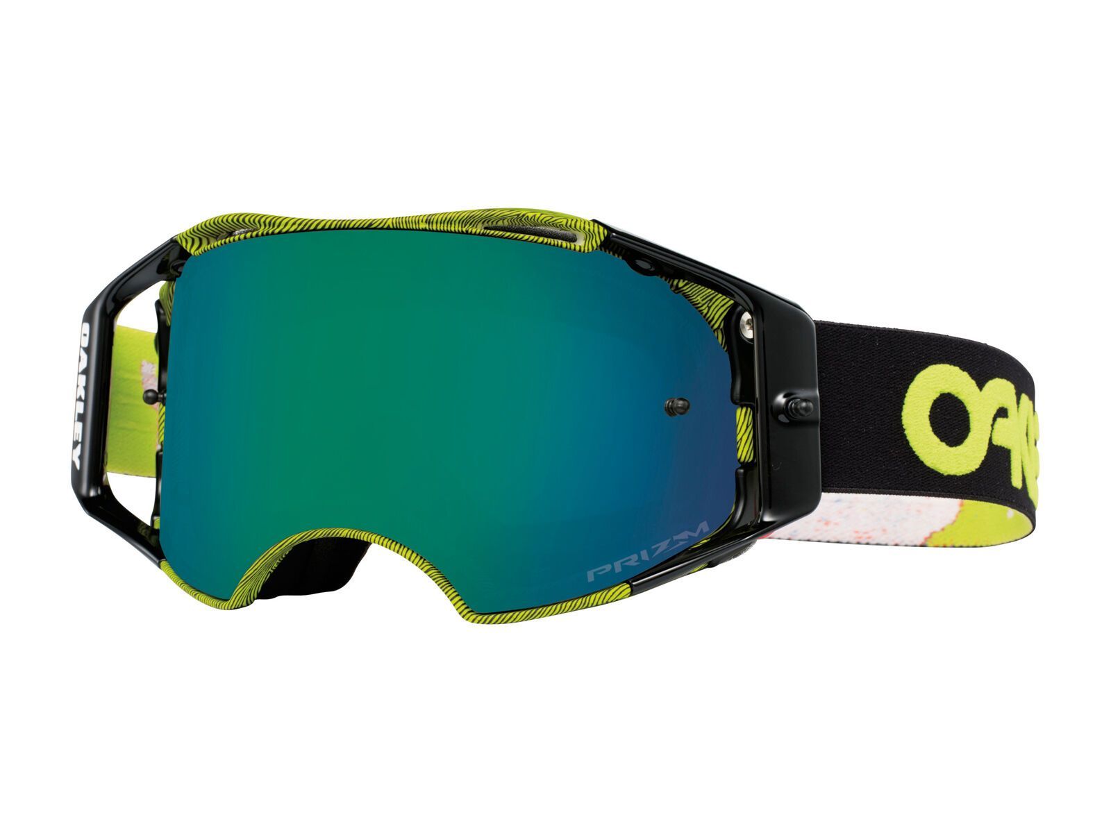 Oakley Airbrake MX Prizm Factory Pilot, factory pilot thumbprint green/Lens: prizm mx jade - Bild 1