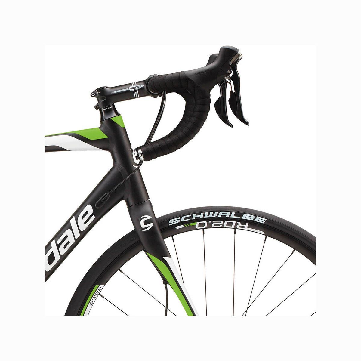 Cannondale Synapse Disc 3 Ultegra, black anodized with white/green matte - Bild 5
