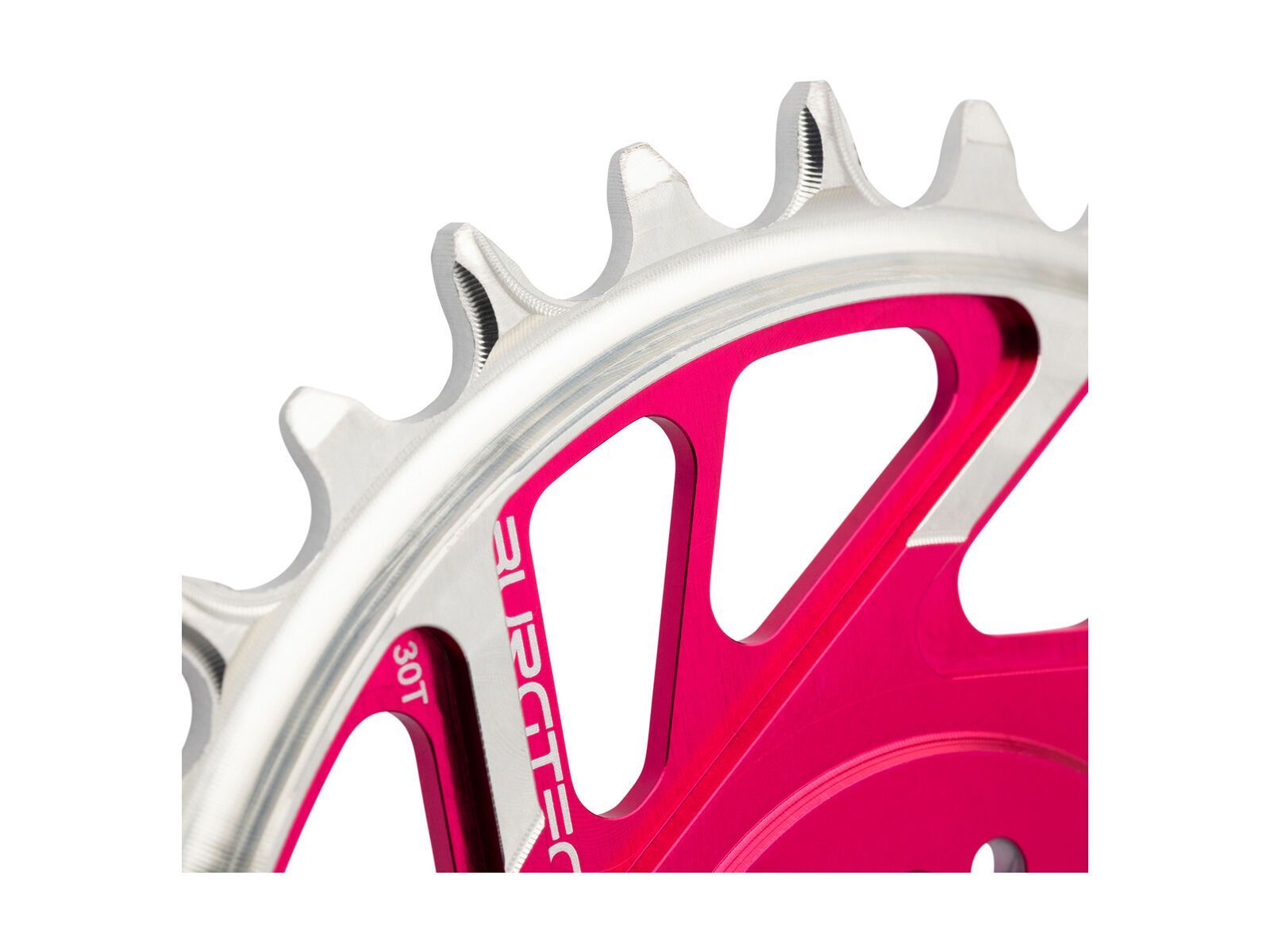 Burgtec 3 mm Offset Thick Thin Chainring SRAM 8-Bolt, toxic barbie pink - Bild 8