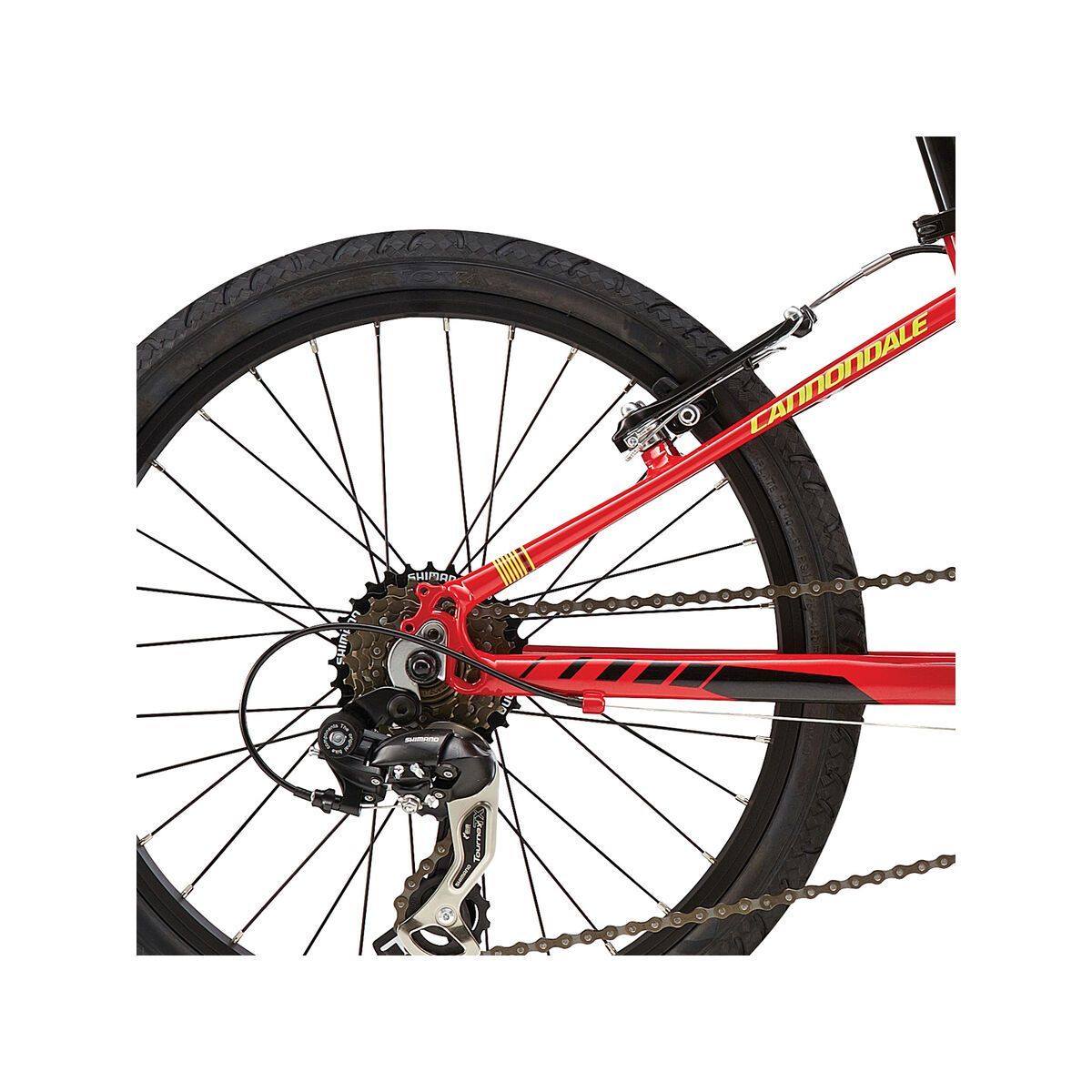 Cannondale Street 20 Kids, race red w/ jet black and neon spring, gloss - Bild 4