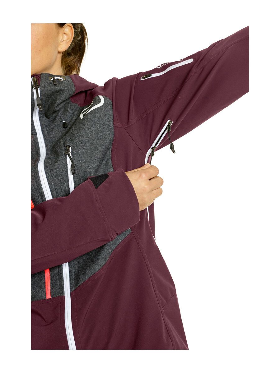 Ortovox Merino Naturtec Plus Pordoi Jacket W, dark wine - Bild 5