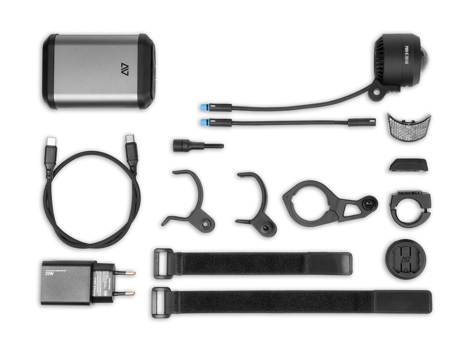 Cube Acid Frontlicht Pro-E 200 HB PowerBank, black, space grey`n`black - Bild 2