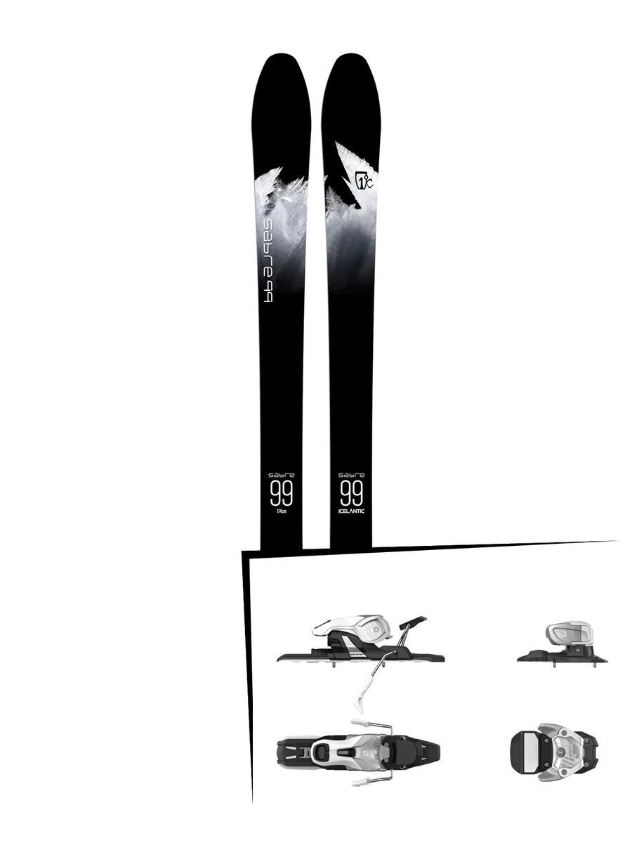 Set: Icelantic Sabre 99 2018 + Salomon Warden 11 silver/white - Bild 1