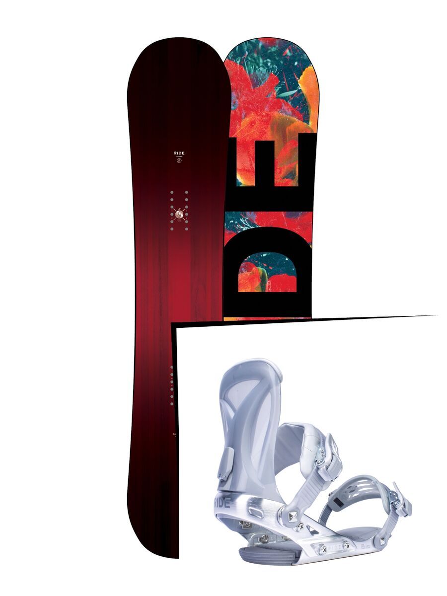 Set: Ride Saturday 2017 + Ride DVA 2017, silver - Snowboardset - Bild 1