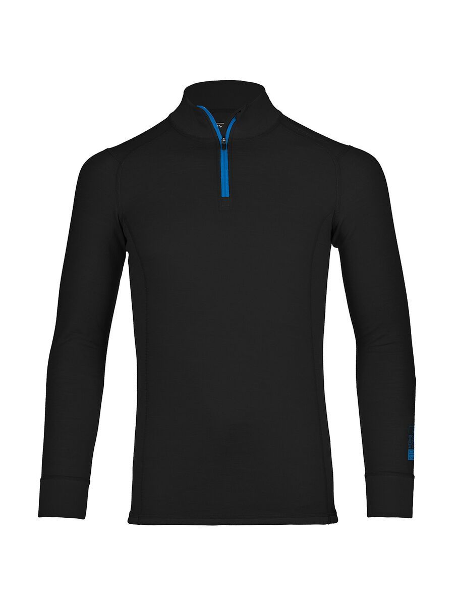 Ortovox Merino 210 Long Sleeve Zip Neck, black raven - Bild 1