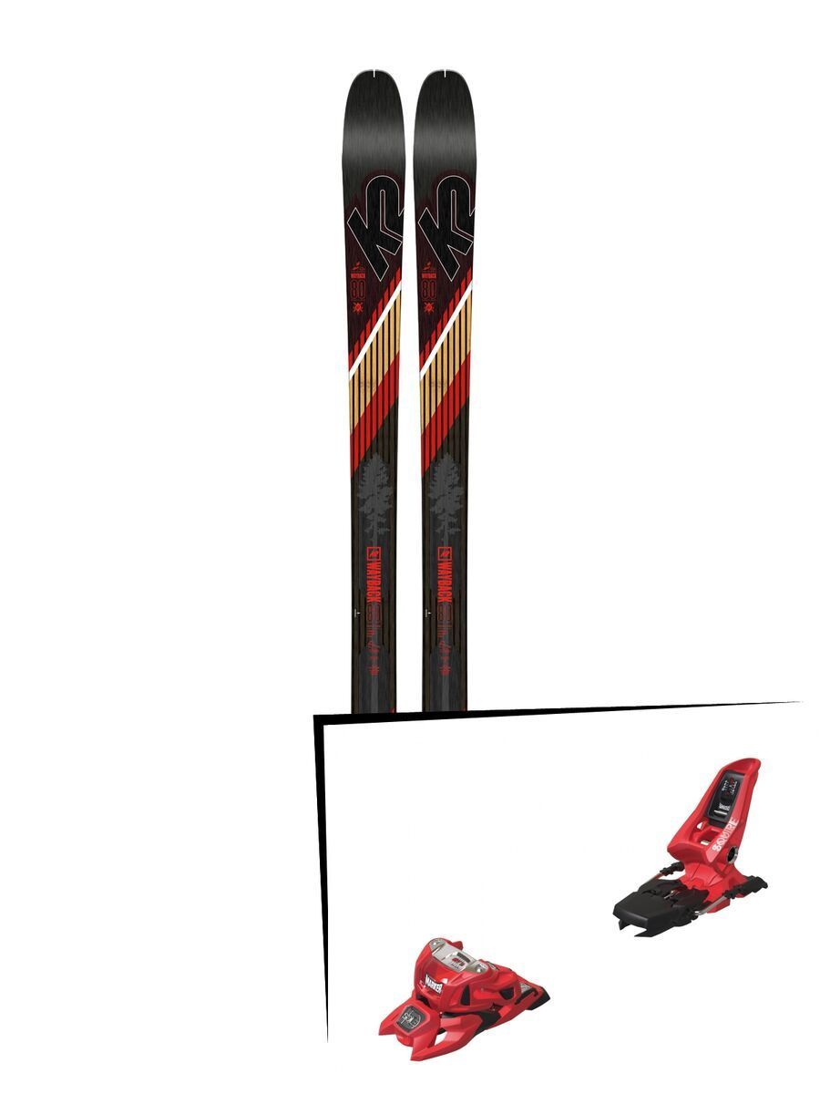 Set: K2 SKI Wayback 80 2019 + Marker Squire 11 ID red - Bild 1
