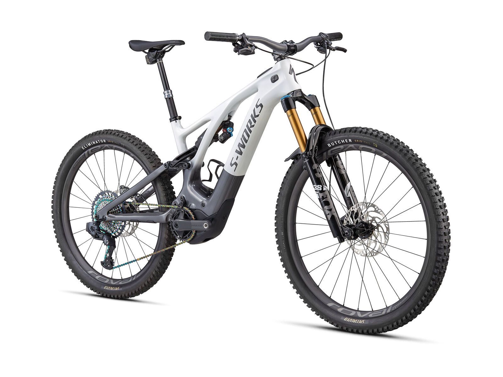 Specialized S-Works Turbo Levo, metallic white silver/chrome/dream silver - Bild 2