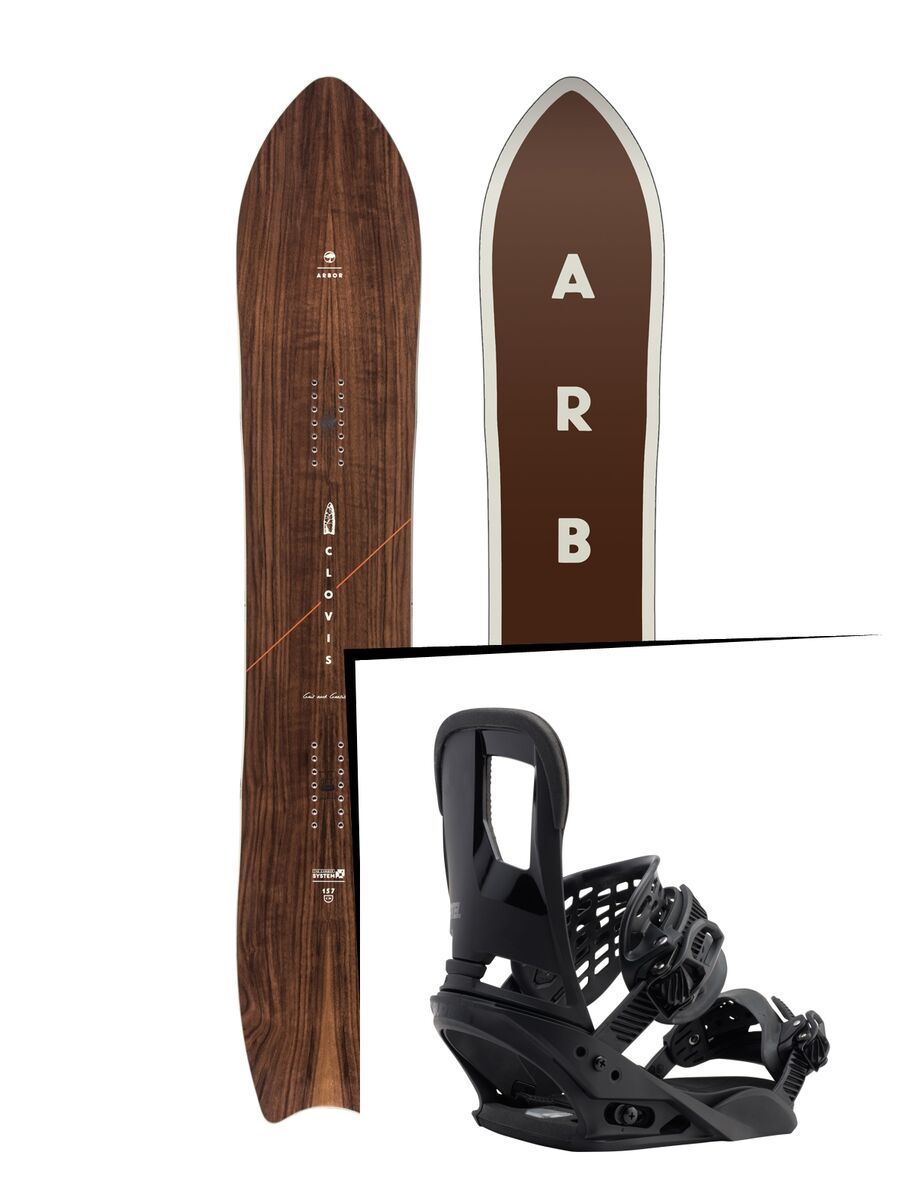 Set: Arbor Clovis 2017 + Burton Cartel 2017, black - Snowboardset - Bild 1