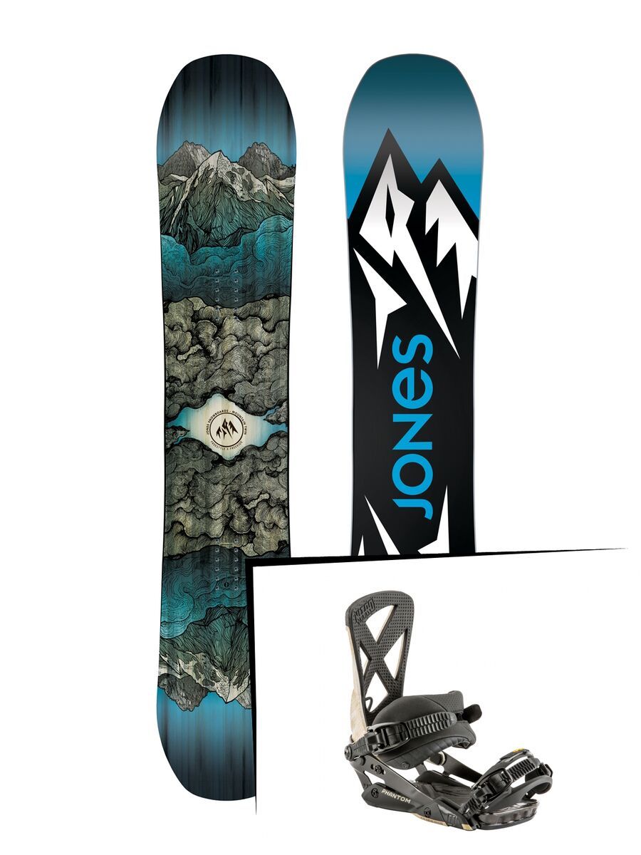 Set: Jones Mountain Twin Wide 2019 + Nitro Phantom greywood - Bild 1