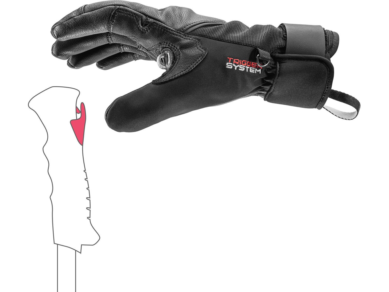 Leki Pegas 3D Lite, black - Bild 4