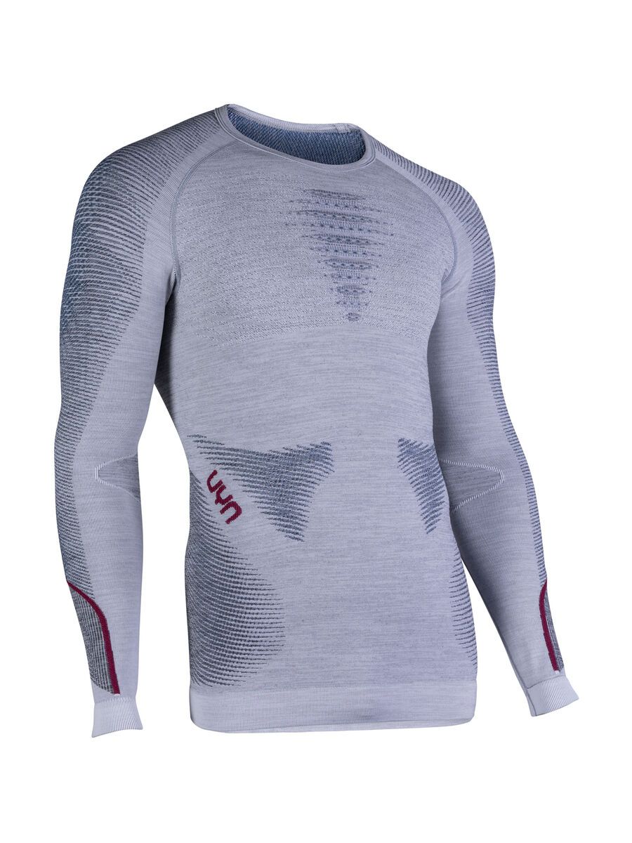 UYN Ambityon Shirt, white melange/avio/bordeaux - Bild 3