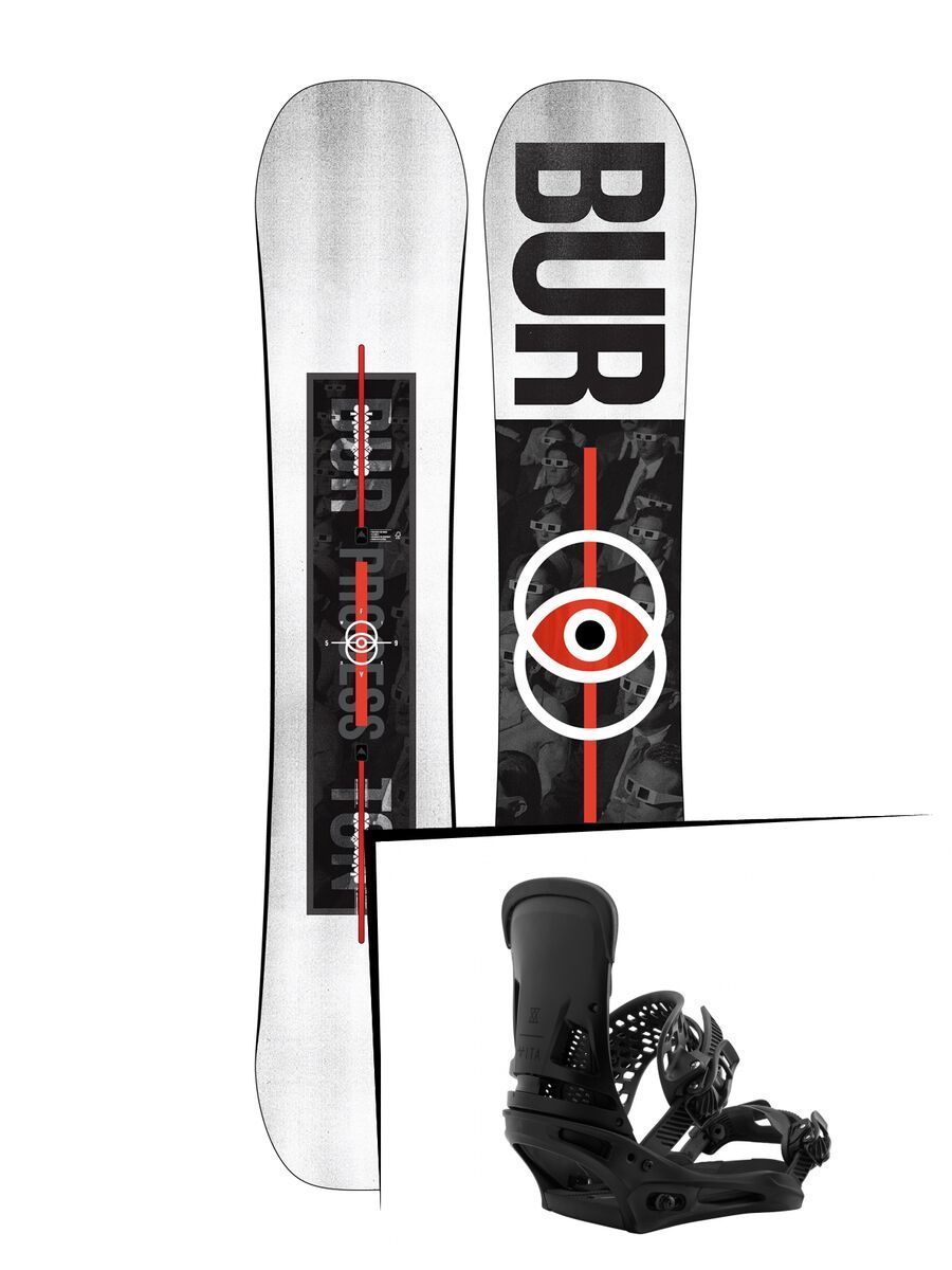 Set: Burton Process Flying V Wide 2019 + Burton Malavita brackish - Bild 1