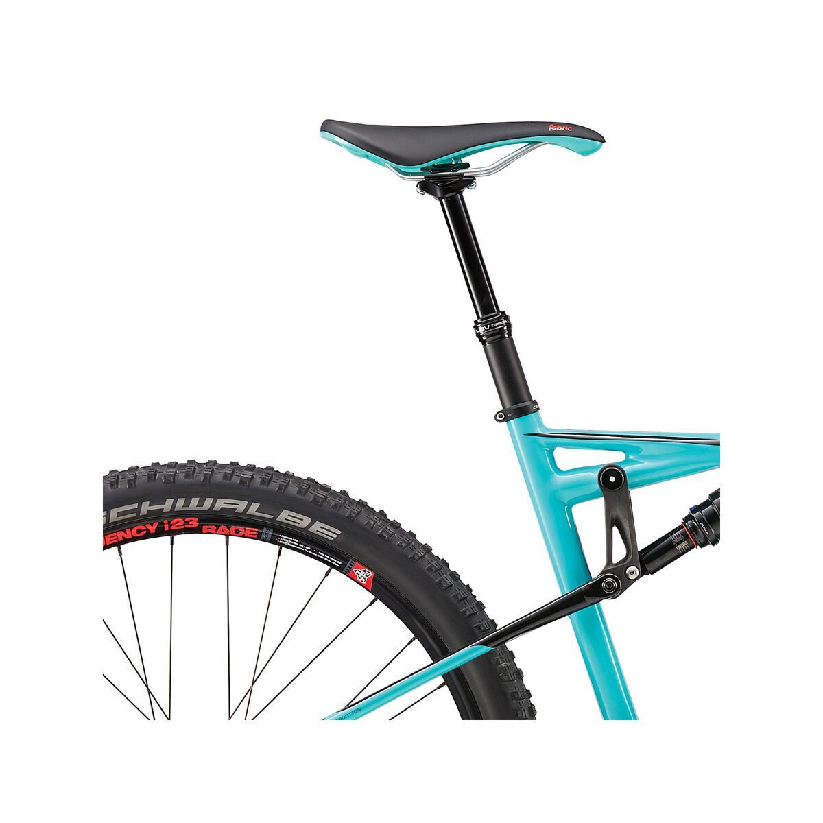 Cannondale Habit Carbon SE, turquoise w/ jet black, acid red, gloss - Bild 5