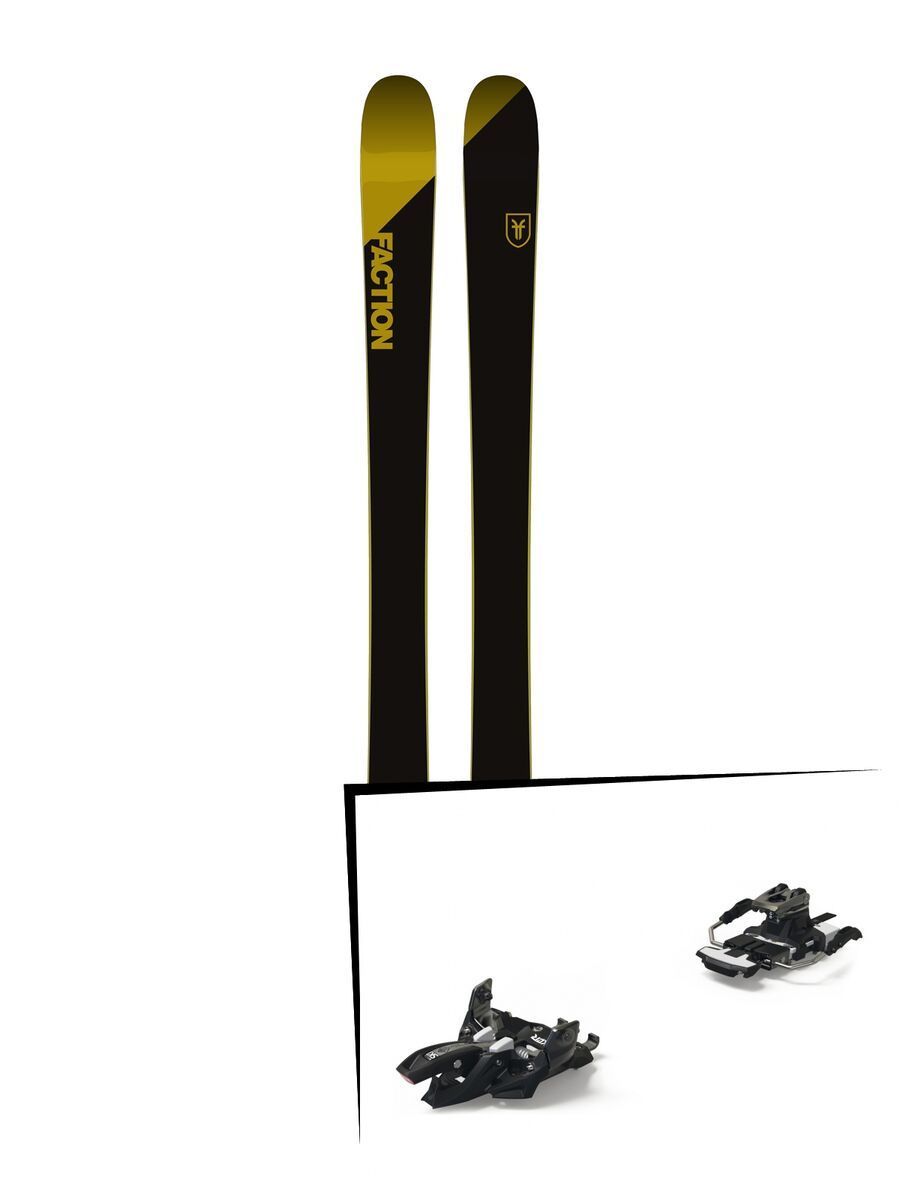 Set: Faction Candide 2.0 2018 + Marker Alpinist 9 Long Travel black/titanium - Bild 1