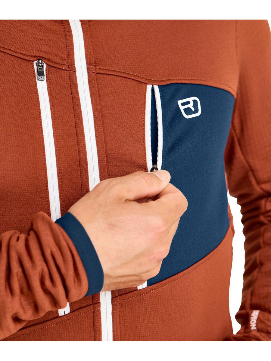 Ortovox Merino Fleece Grid Jacket M, dark arctic grey - Bild 4