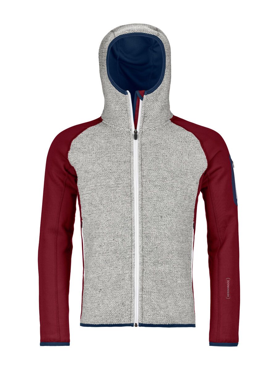 Ortovox Merino Fleece Plus Classic Knit Hoody M, dark blood - Bild 1