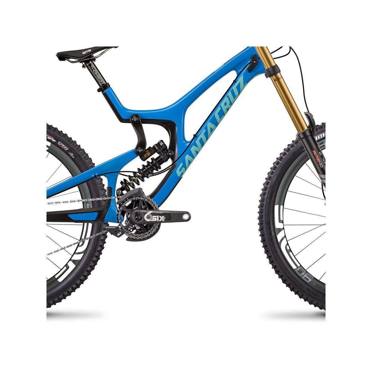 Santa Cruz V10 CC X01 Fox DHX2 ENVE, gloss blue and mint - Bild 4