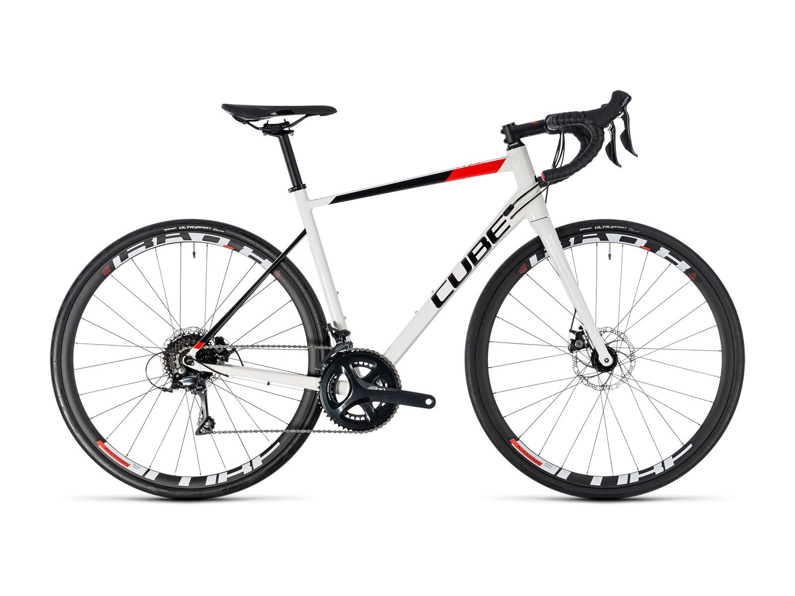 Cube Attain Pro Disc, white´n´red - Bild 1