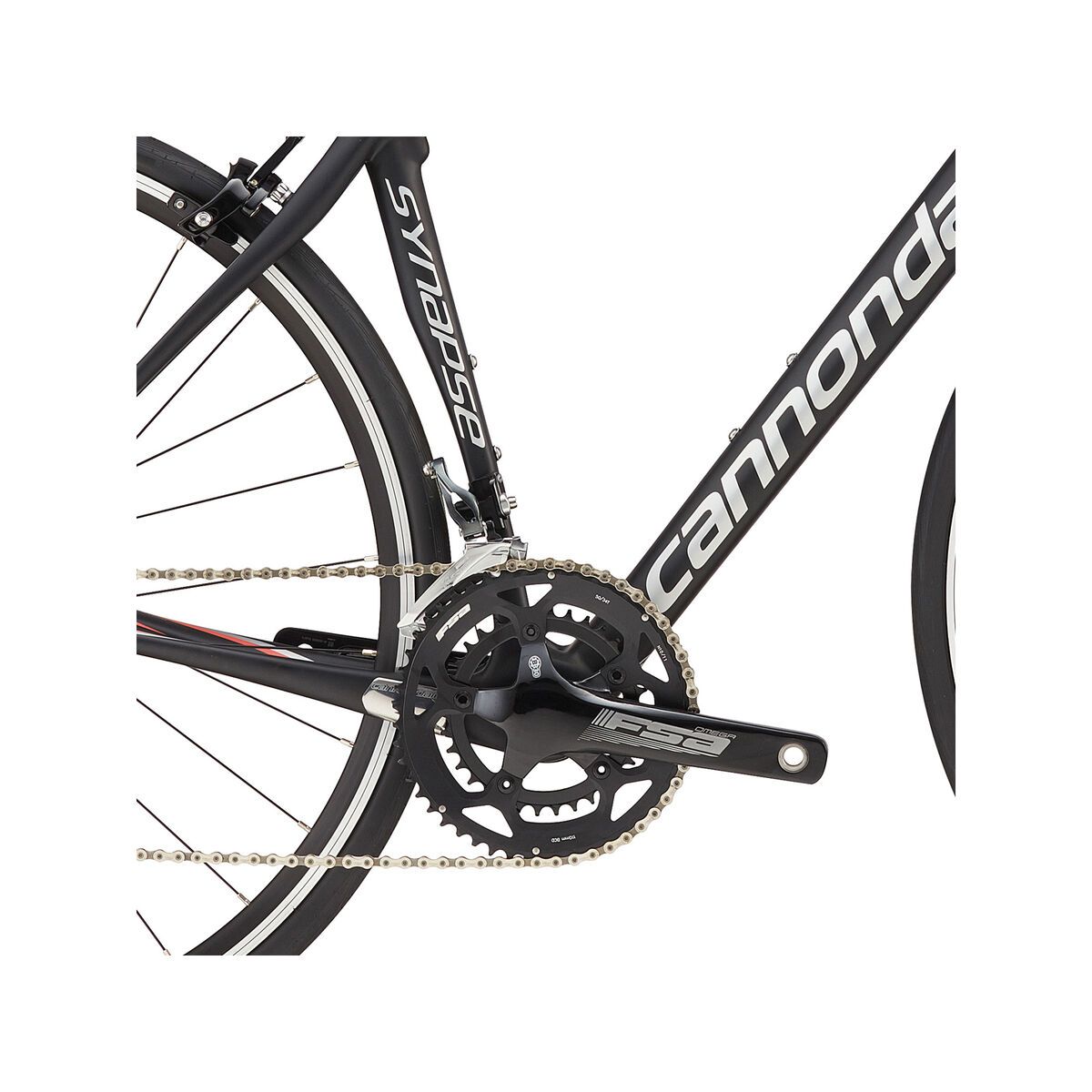 Cannondale Synapse Carbon Women's Tiagra, jet black w/ fine silver and coral, matte - BLK - Bild 3