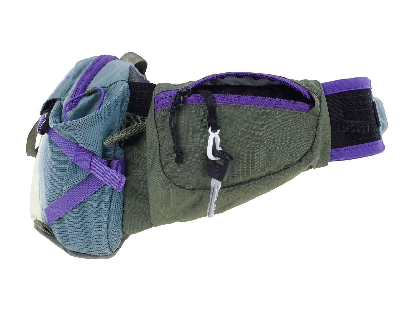 Evoc Hip Pack Pro 3 + Hydration Bladder 1,5, steel/violet/dark olive - Bild 7