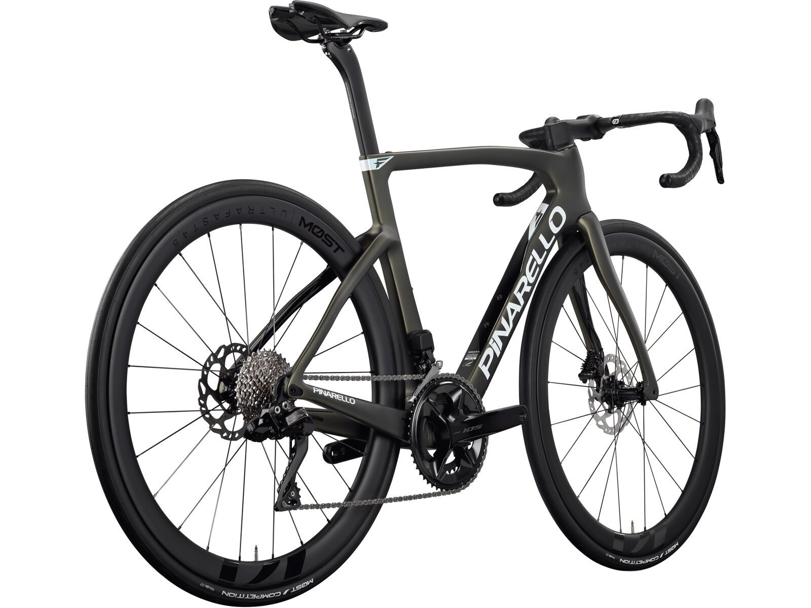 Pinarello F5 105 Di2 2x12 / MOST Ultrafast 45, etna black matt - Bild 2