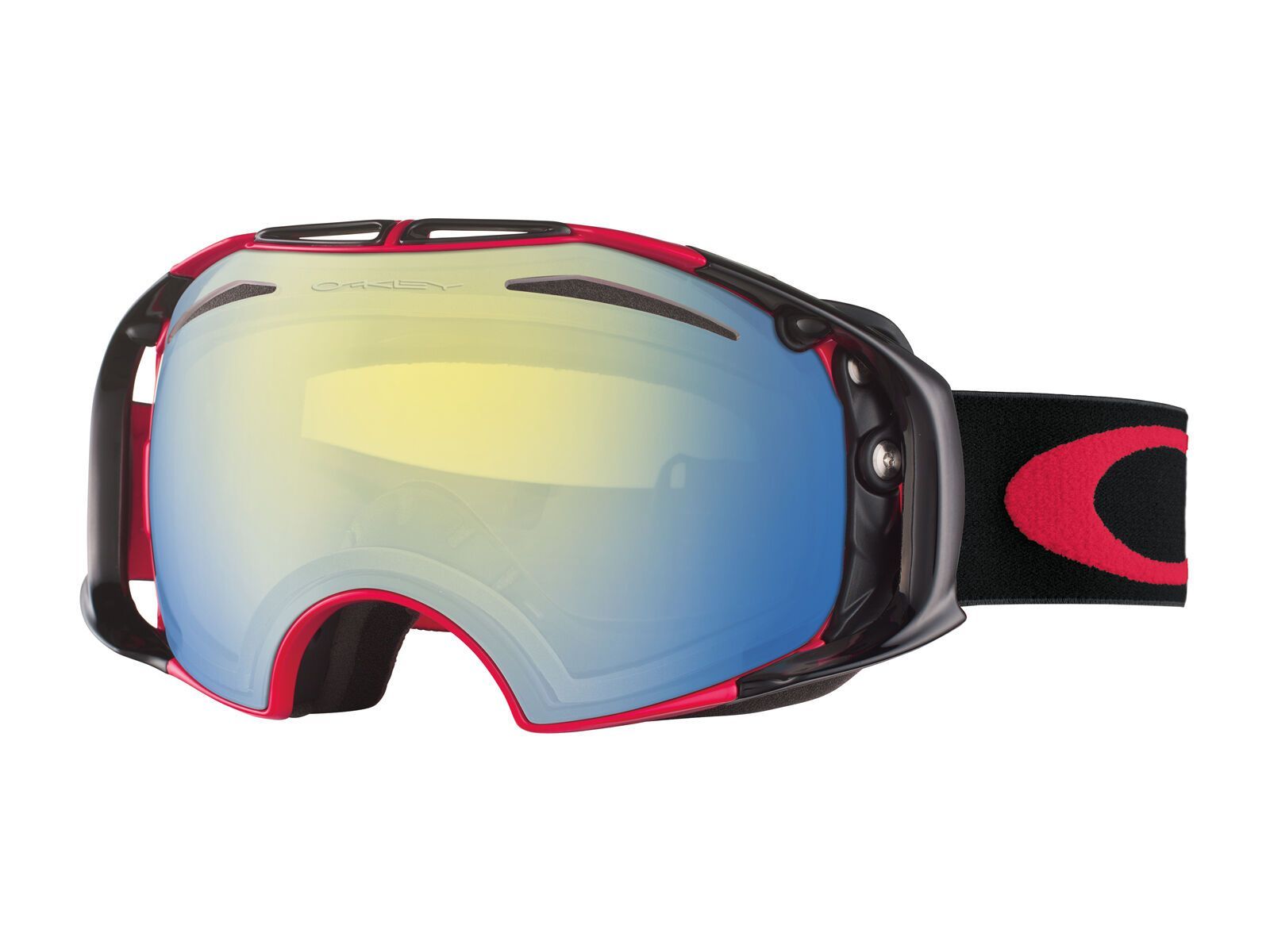 Oakley Airbrake, red black/Lens: hi yellow iridium & dark grey