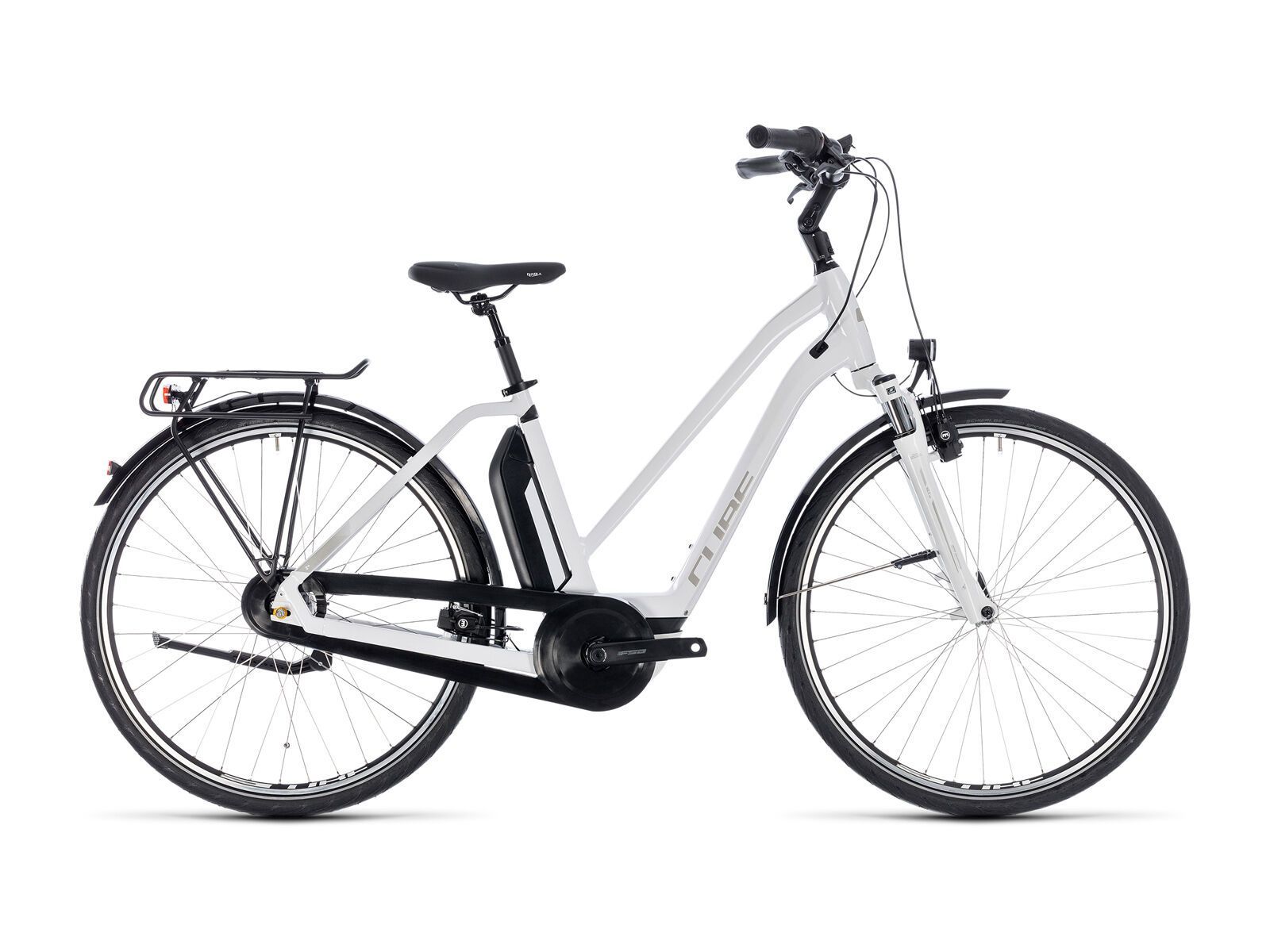 Cube Town Hybrid ONE 400 Trapeze, white´n´silver - Bild 1