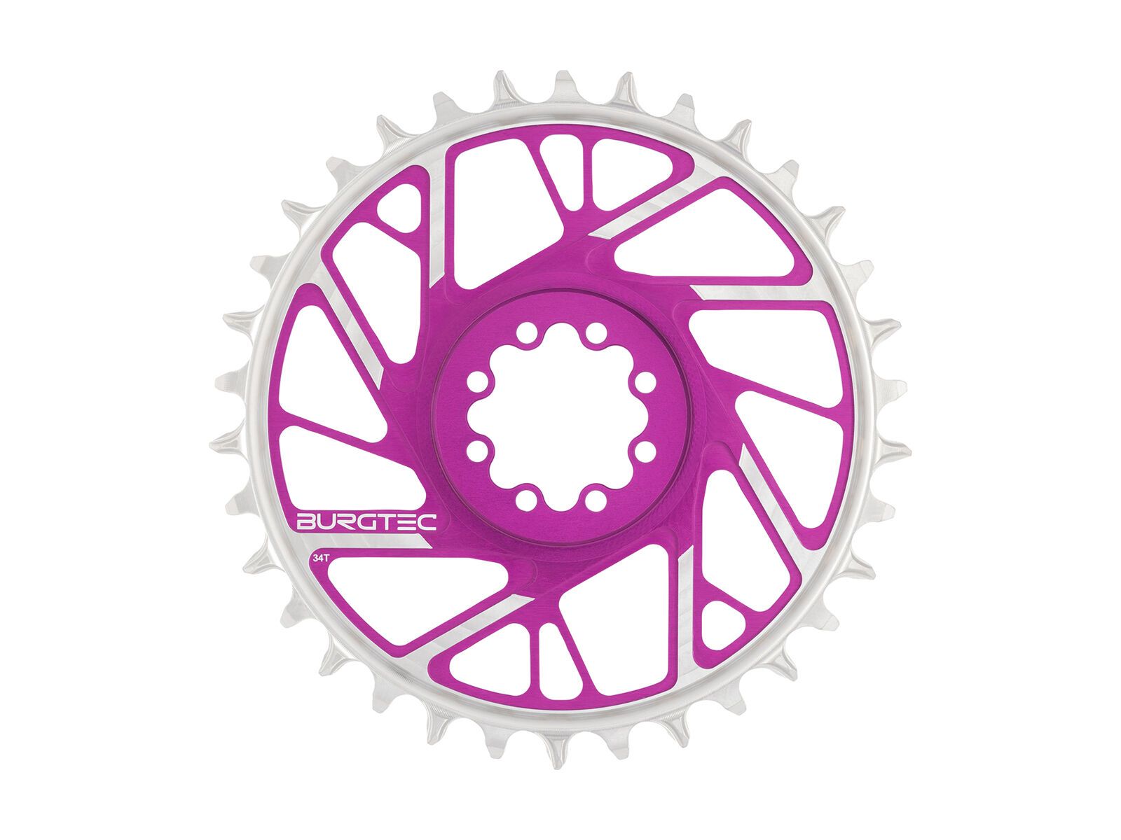 Burgtec 3 mm Offset Thick Thin Chainring SRAM 8-Bolt, purple rain - Bild 13