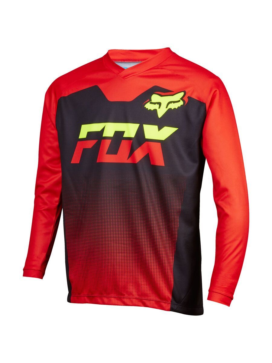 Fox Youth LS Ranger Jersey, red black - Bild 1