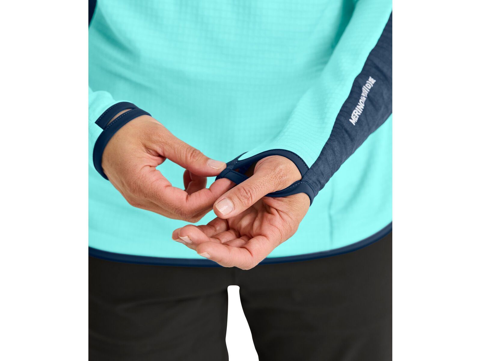 Ortovox Merino Fleece Light Grid ZN Hoody W, dark arctic grey - Bild 4