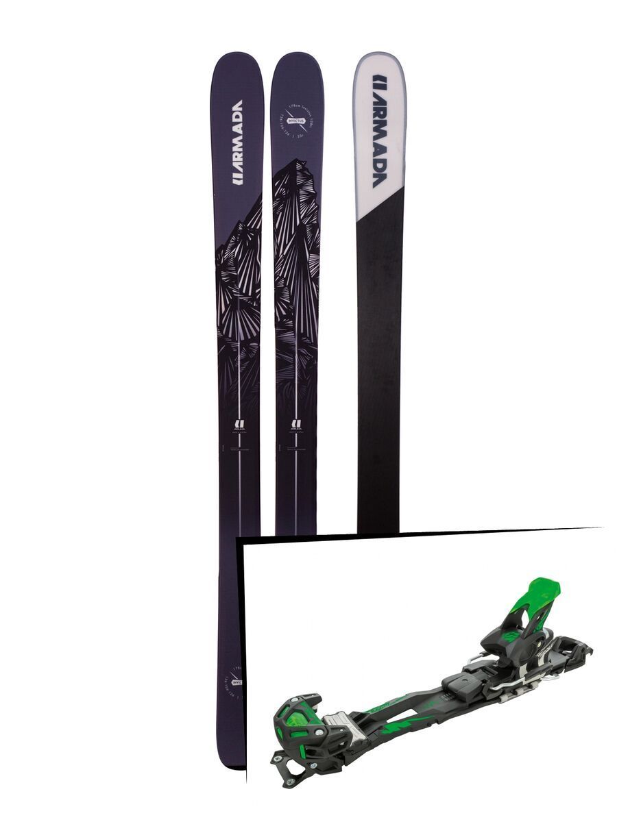 Set: Armada Invictus 108 Ti 2019 + Tyrolia Adrenalin 16 solid black flash green - Bild 1