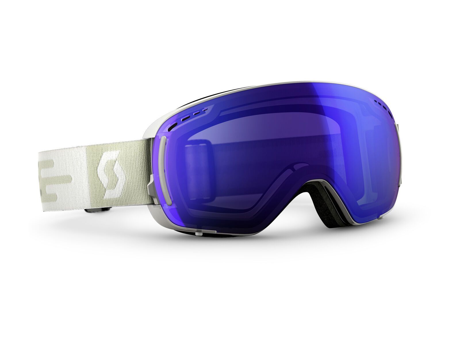 Scott LCG Compact + Spare Lens, white/ls blue chrome - Bild 1