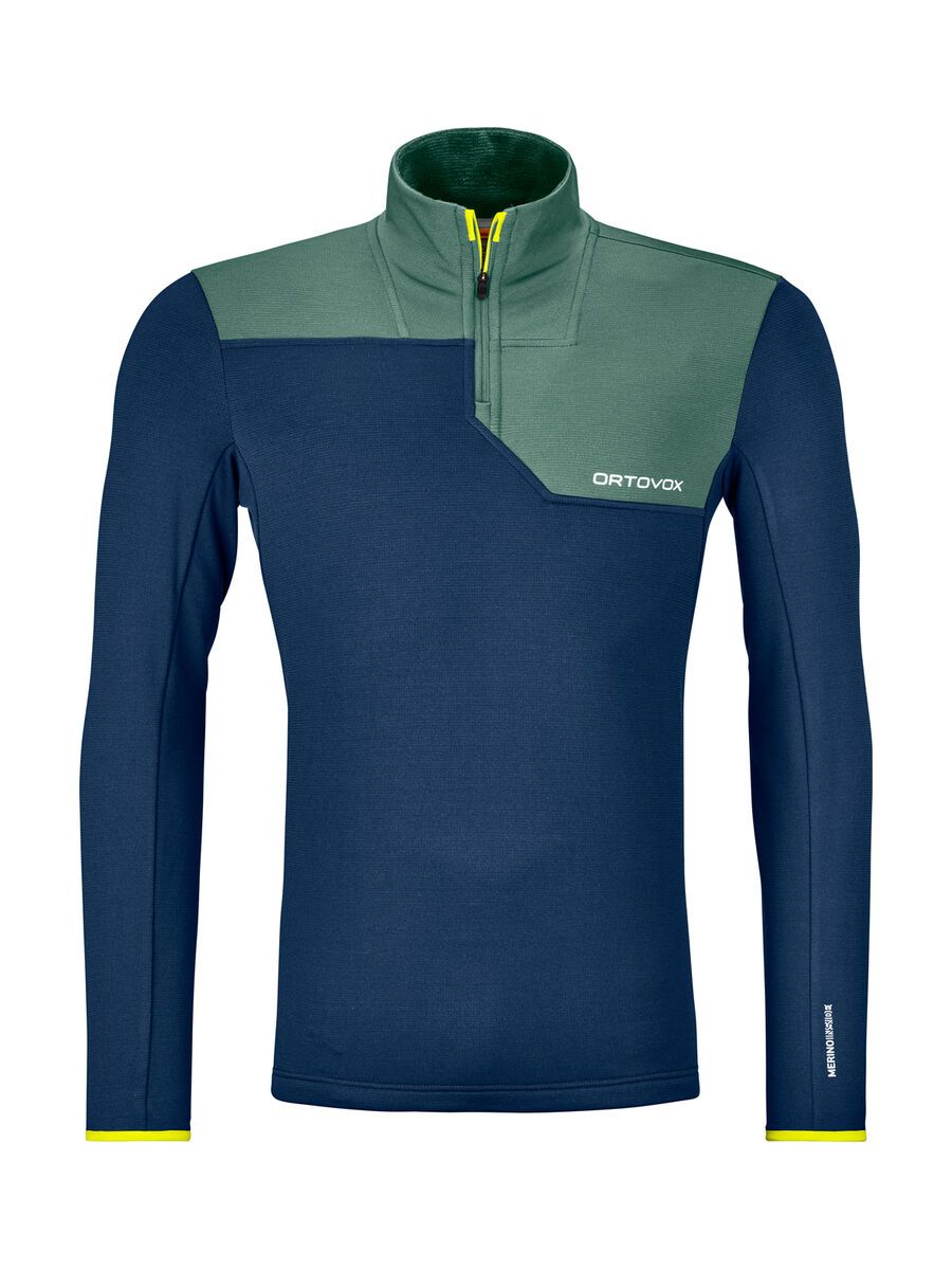 Ortovox Merino Fleece Light Zip Neck M, deep ocean - Bild 1