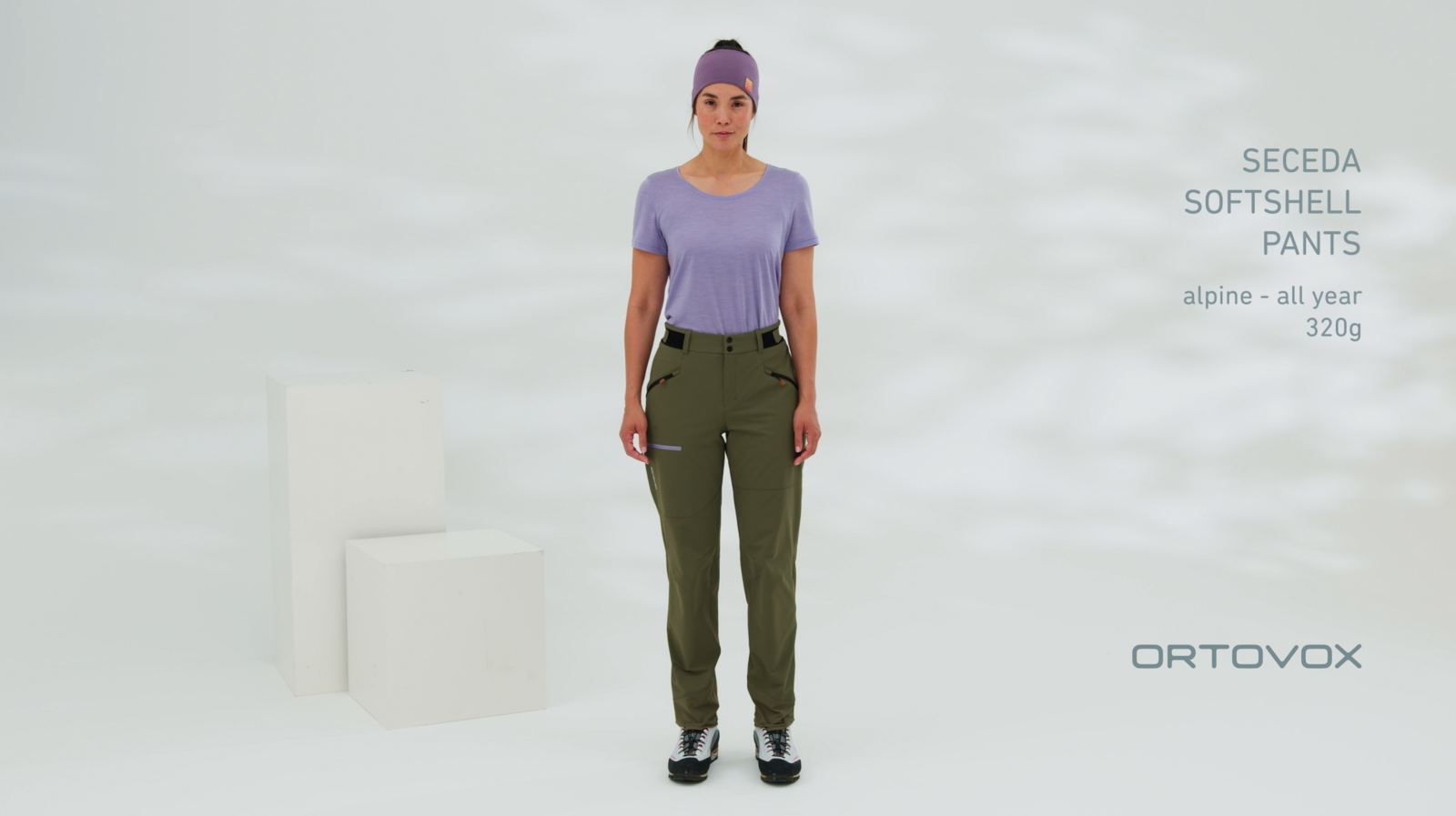 Ortovox Merino Shield Tec Seceda Softshell Pants W, black raven - Video 3