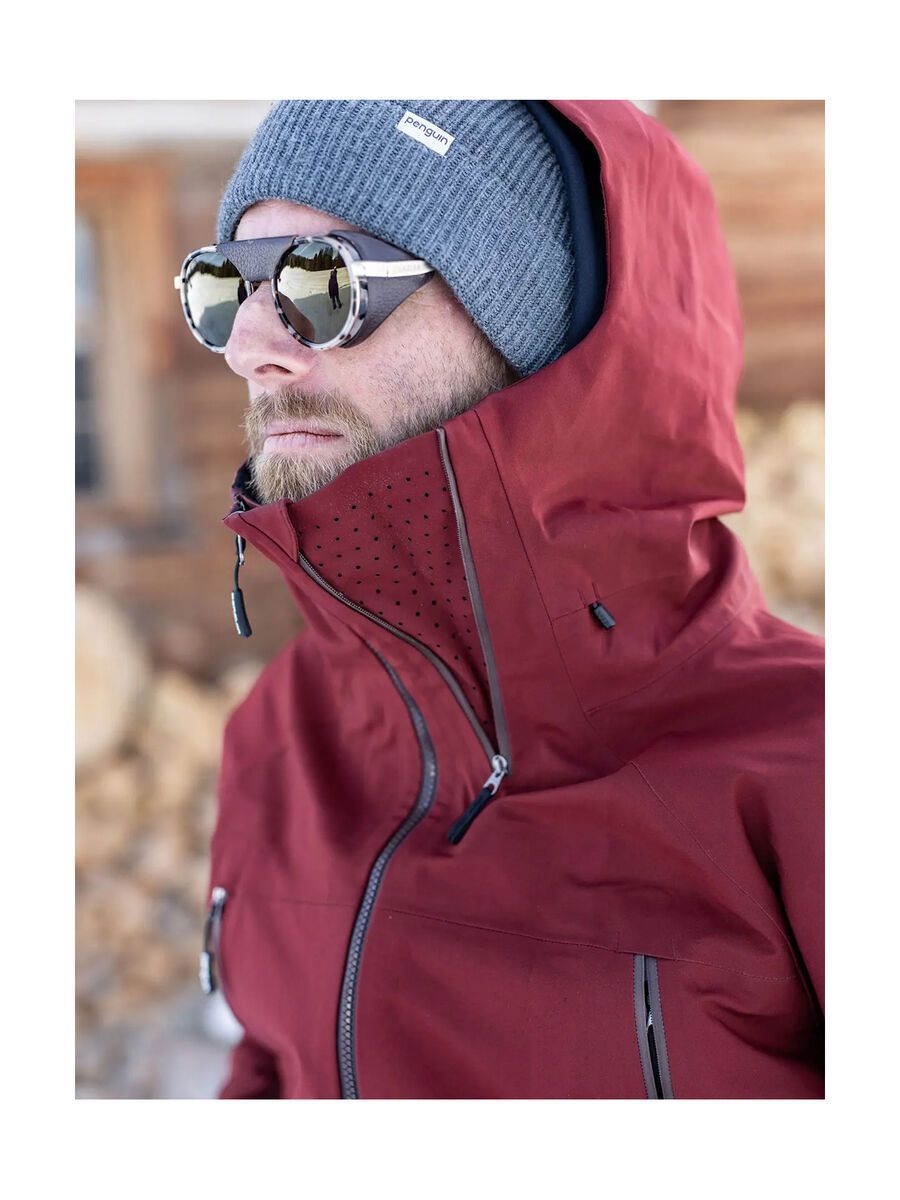 Penguin Männer 3 Lagen Dermizax Shell Jacke, mahagony red - Bild 6