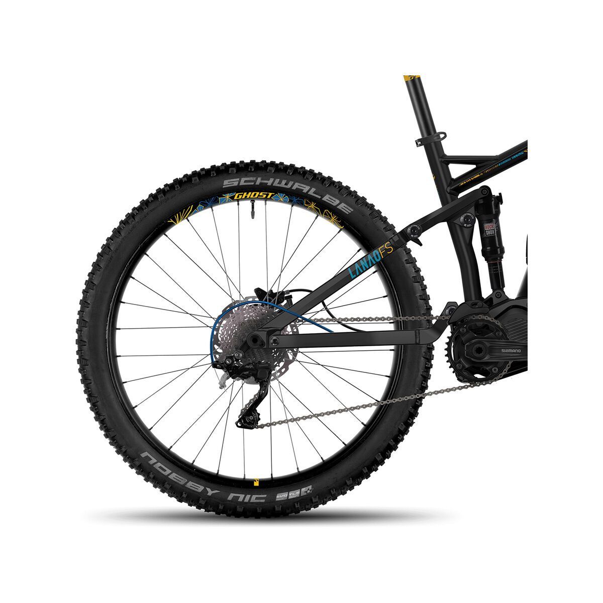 Ghost Hybride Lanao FS 4 AL, night black/arctic blue/amber yellow - Bild 4
