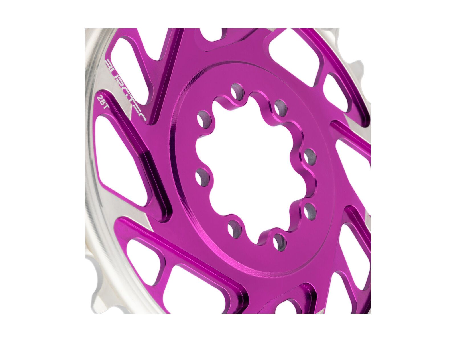 Burgtec 3 mm Offset Thick Thin Chainring SRAM 8-Bolt, purple rain - Bild 2