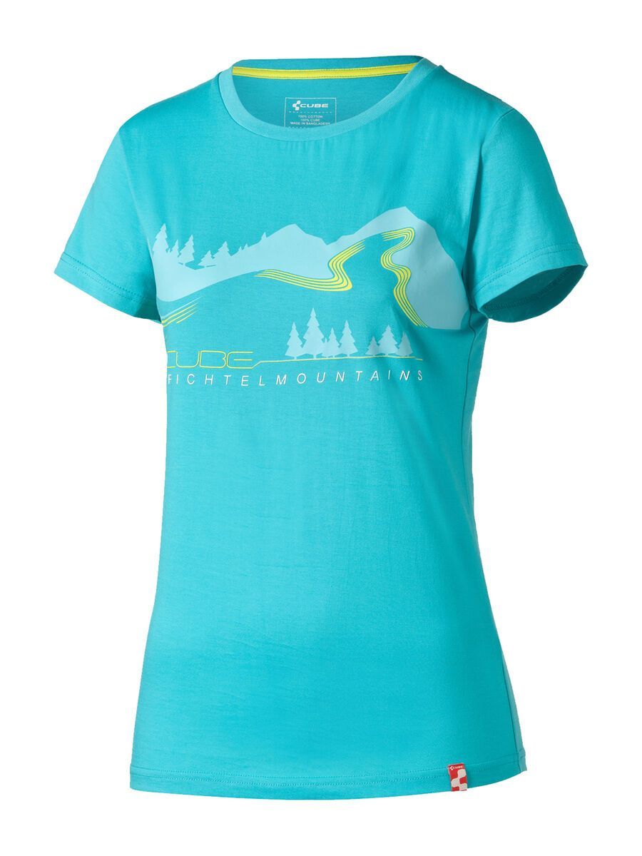 Cube WLS T-Shirt Fichtelmountains, blue´n´lime - Bild 1
