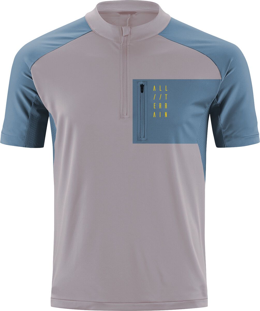 Cube ATX Trikot Half Zip kurzarm, beige´n´blue - Bild 1