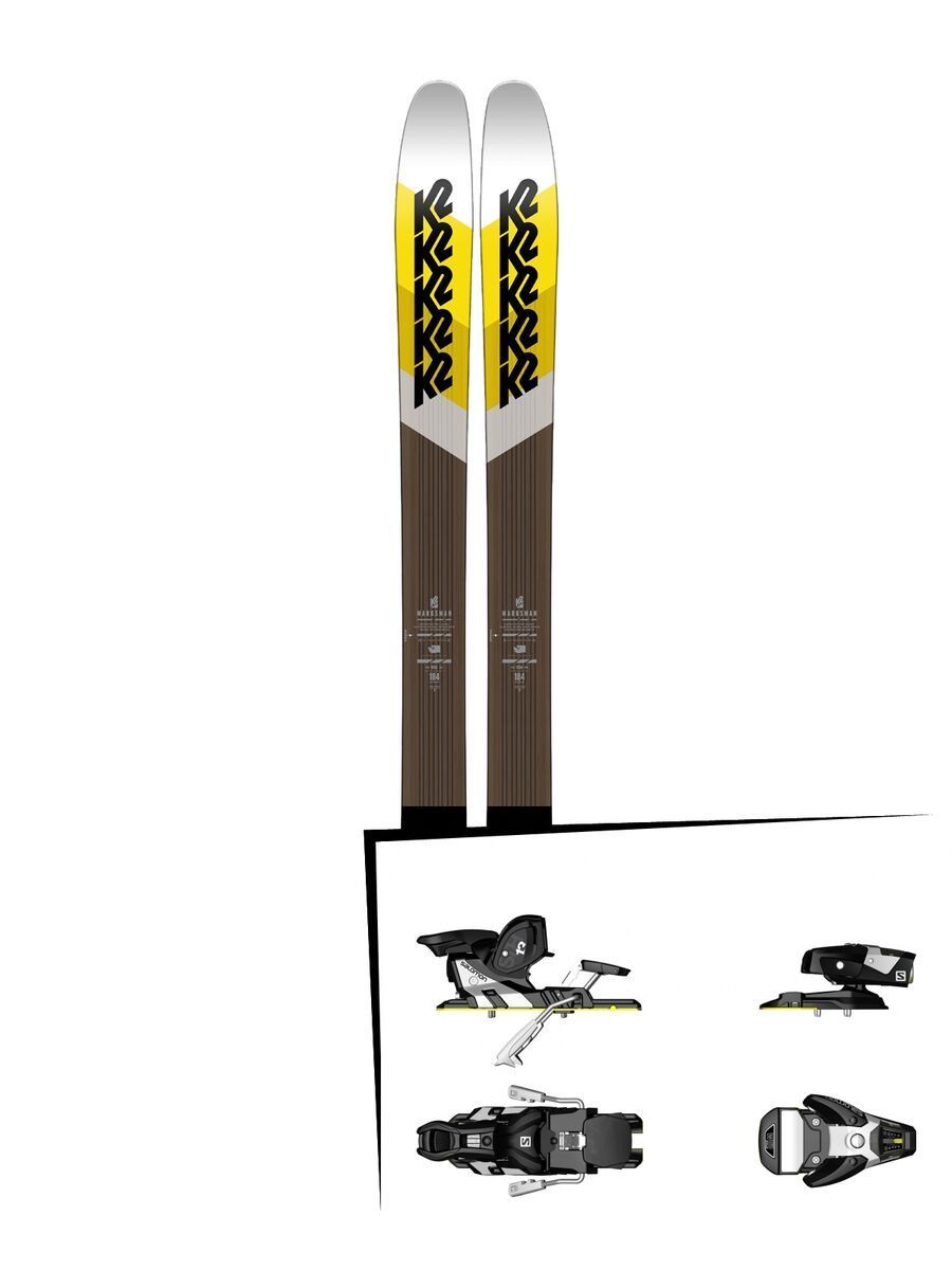 Set: K2 SKI Marksman 2018 + Salomon STH2 WTR 13 black/white - Bild 1