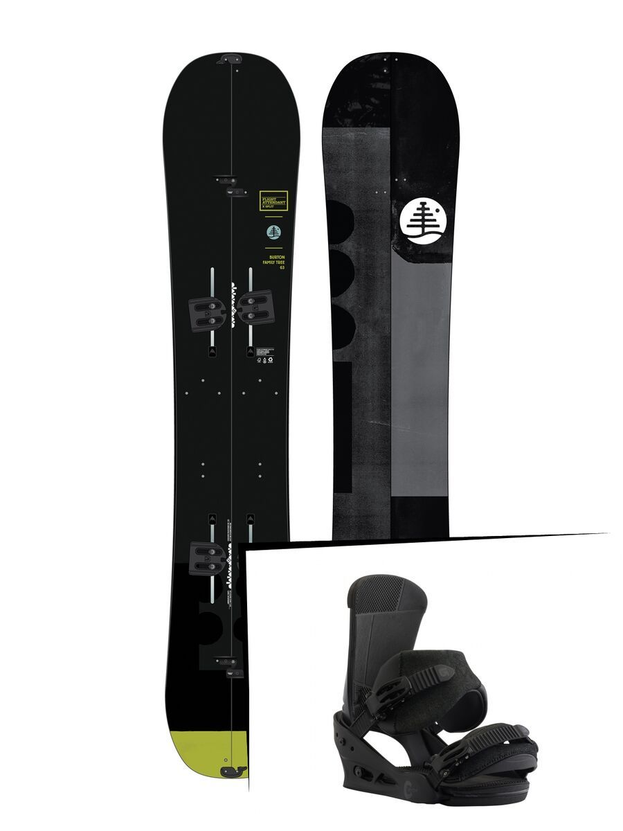 Set: Burton Family Tree Flight Attendant X Split 2019 + Burton Custom black matte - Bild 1