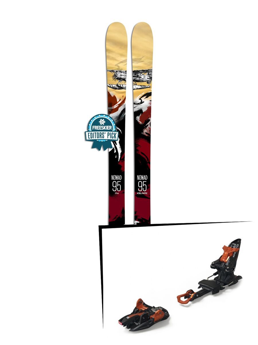 Set: Icelantic Nomad 95 2018 + Marker Kingpin 13 black/copper - Bild 1