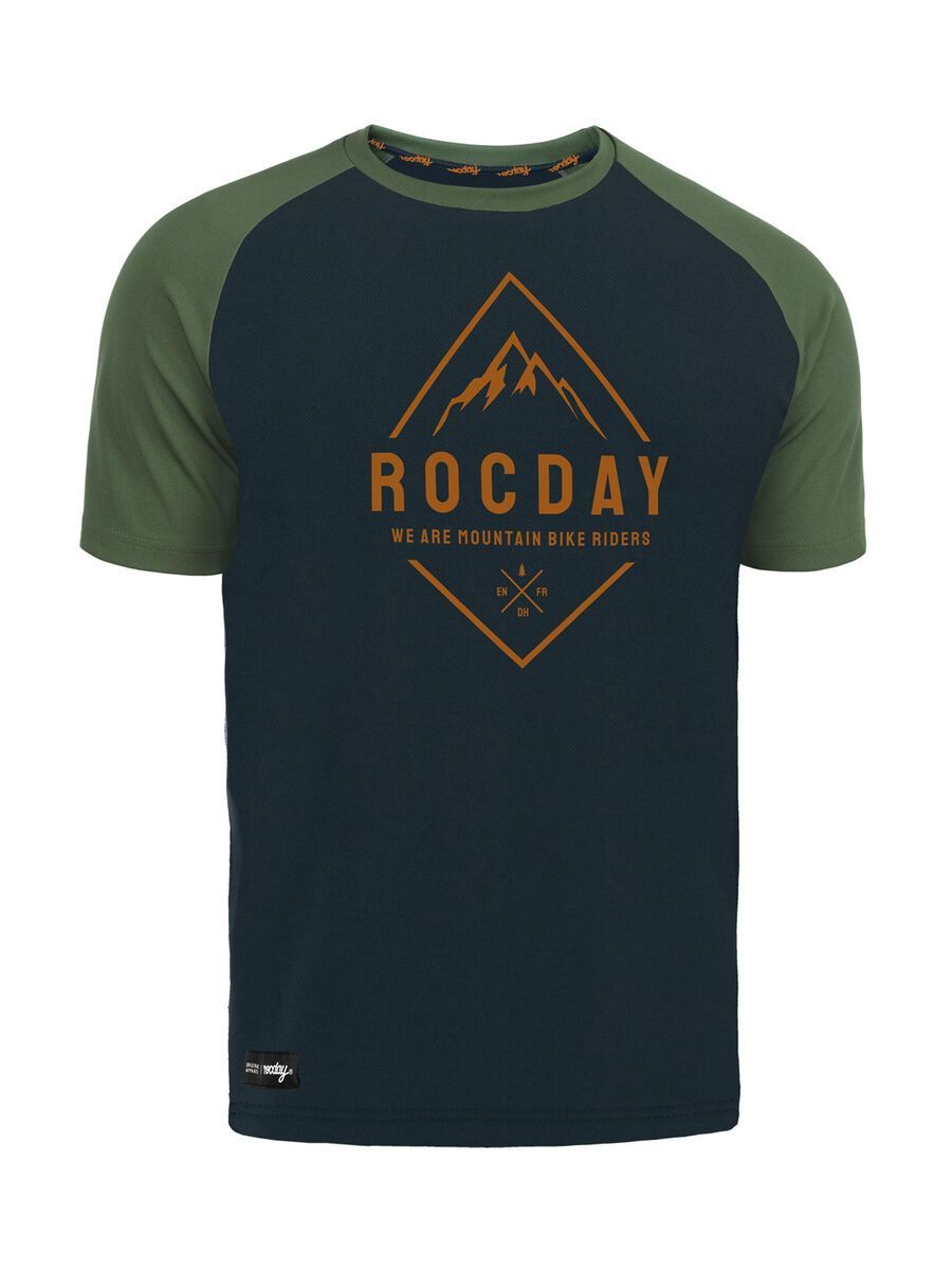 Rocday Peak Short Sleeve Jersey, navy/green - Bild 1