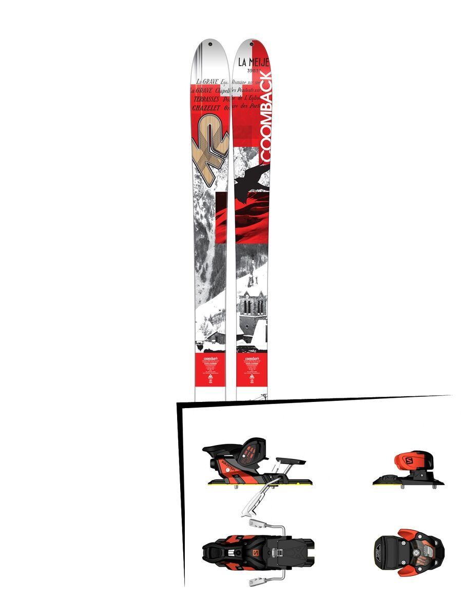 K2 SKI Set: Coomback 104 2016 + Salomon Warden MNC 13 - Bild 1