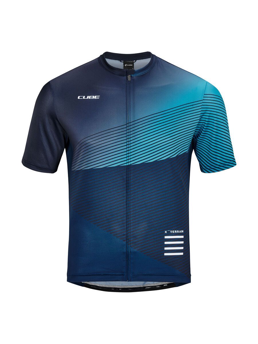 Cube ATX Trikot Full Zip kurzarm, blue - Bild 1