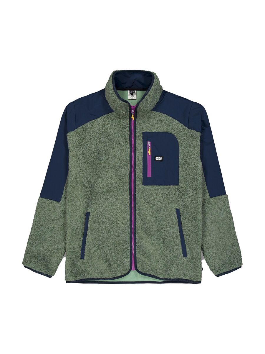 Picture Quilchena Zip Fleece, green spray dark blue - Bild 2