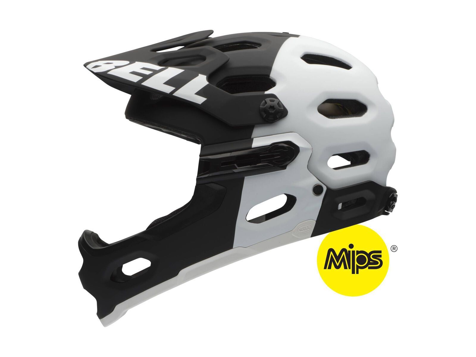 Bell Super 2R MIPS, matte black/white aggression - Bild 1