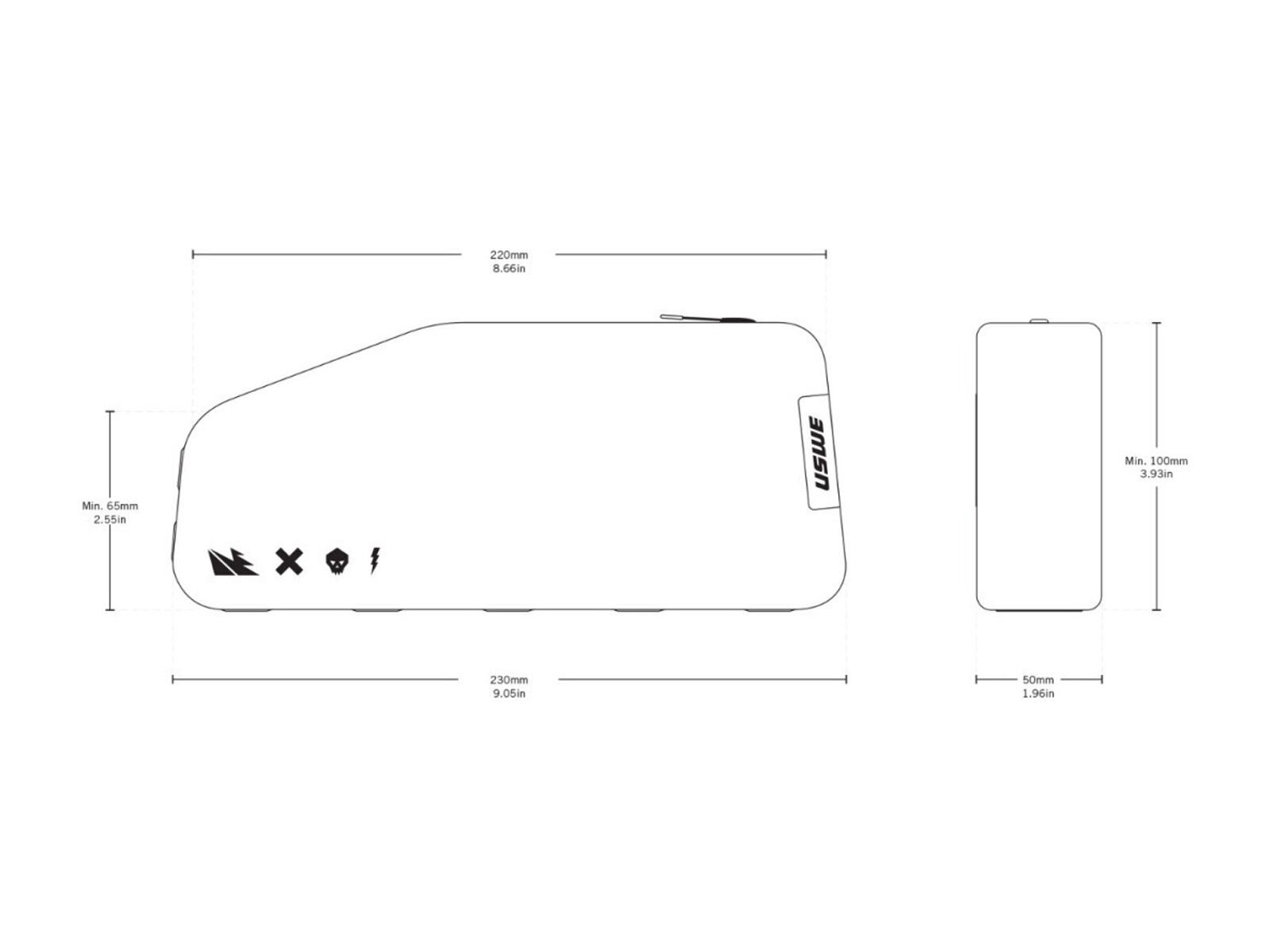 USWE Top Tube Bag Zipper - Bild 6